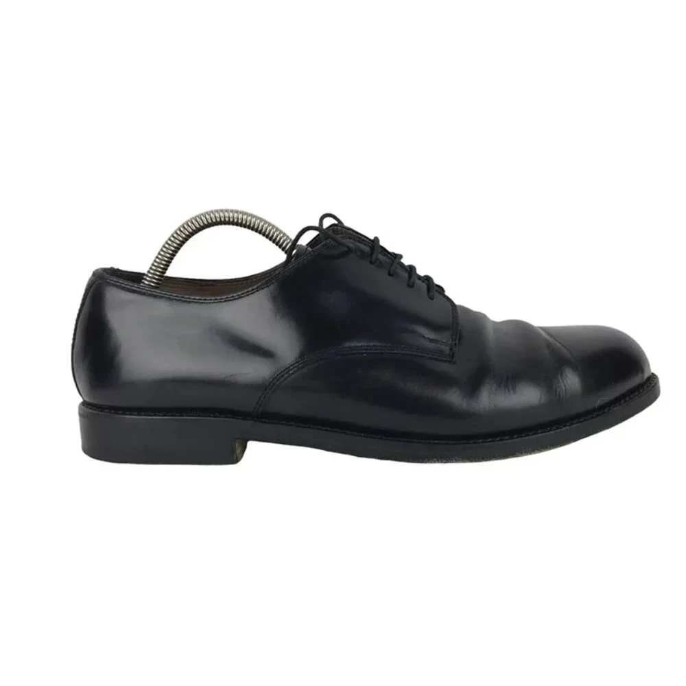 Lott Concept Mens‎ Black Round Toe Lace Up Leather Oxford Shoes Size US 9